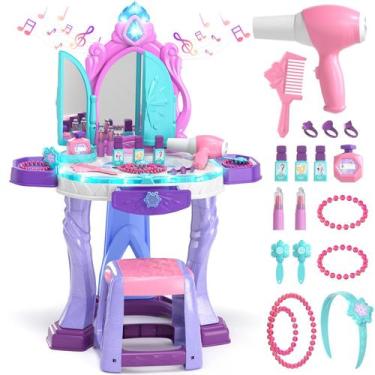 Imagem de Conjunto de toucador Pretend Play Lehoo Castle com acessórios para men
