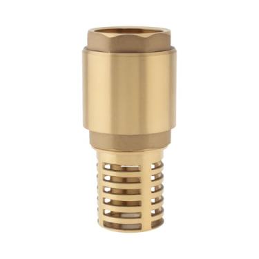 Imagem de PNXKTXO Válvula de pé de latão de 2,5 cm com filtro, válvulas de retenção verticais sem retorno, válvula inferior para bomba de água, evita refluxo, irrigação, DN25 industrial