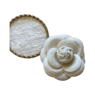 Imagem de Broche De Flor Camélia De Veludo Com Laço, Estilo Colegial Feminino, A
