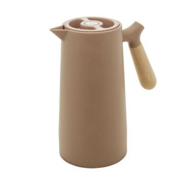 Imagem de Garrafa Térmica Nórdica Com Cabo De Madeira 1 Litro Nude - WOLFF