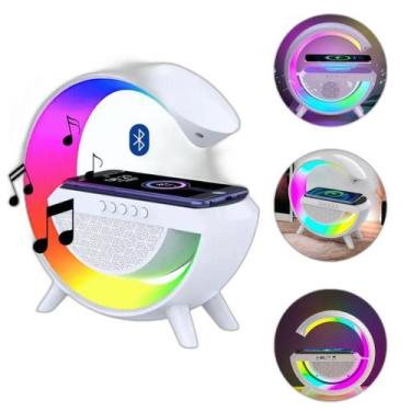 Imagem de Caixa De Som Bluetooth Carregador Indução Abajur - Yn-2209
