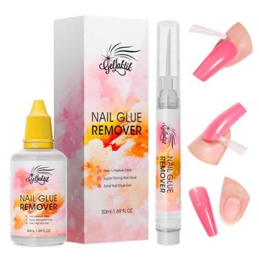 Imagem de Removedor de cola para unhas GELLAKTIK 50 mL sem acetona com kit de fe