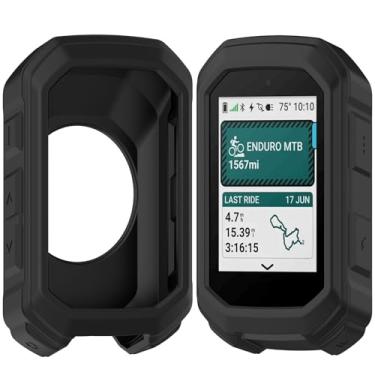 Imagem de Acddeny Capa compatível com Garmin Edge MTB, proteção completa, à prova de choque, capa de silicone para bicicleta GPS preta