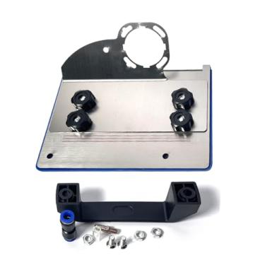 Imagem de FUZIDDN Suporte de chanfro Pro Tile – Suporte de rebarbadora ajustável de 0-60° com guia a laser, precisão de ± 0,5° para esmerilhadeiras tipo 100, certificado UL e corte livre de poeira (sistema de