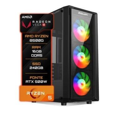 Imagem de PC Gamer Bluepc Amd Ryzen 5 8500g 16gb Ddr5 SSD 240GB Fonte 500w