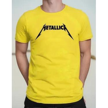 Imagem de Camiseta Camisa Algodão Feminina Masculina Adulto Banda Metallica Rock