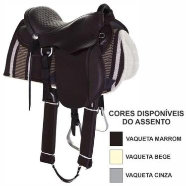 Imagem de Sela Manga Larga Completa Marrom 15"  - AMERICANA