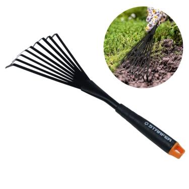 Imagem de Ancinho Rastelo Ferramenta Jardinagem com Cabo para Jardim Limpar Grama 400mm - Starfer