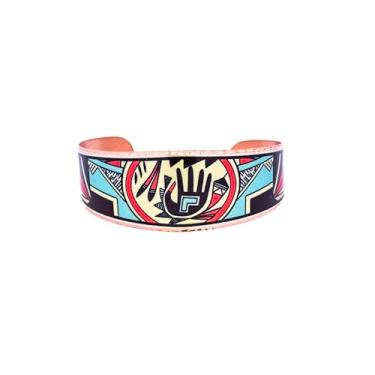 Imagem de FRONT LINE JEWELRY Pulseiras nativas americanas de punho aberto feitas de cobre sólido 99,9% puro com uma caixa de presente; mostre designs cativantes de animais/frida/sasquatch/caveira mais, 6 20
