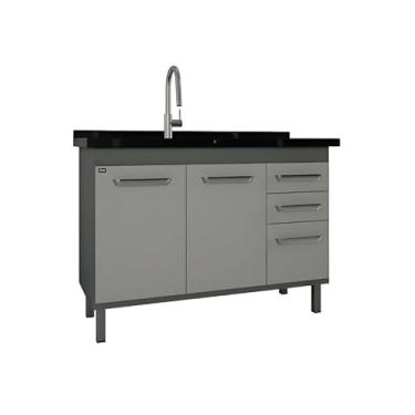 Imagem de Gabinete de Cozinha 2 Portas Balcão 100% MDF 114 cm Armário