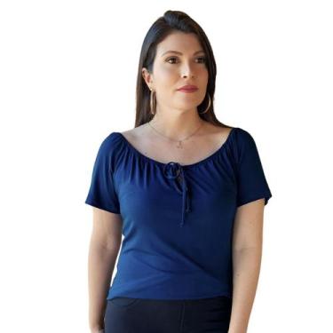 Imagem de Blusa Ciganinha Ombro a Ombro Amarração Várias Formas de Usar Versátil