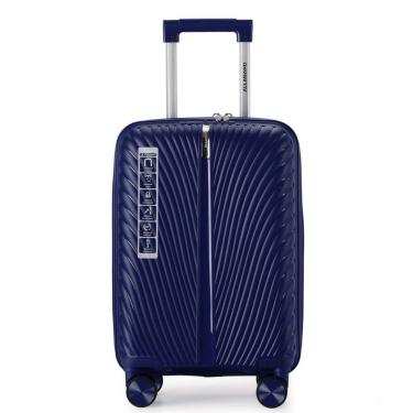 Imagem de Mala de Viagem Pequena de Bordo 8kg em Polipropileno Inquebrável com Zíper Duplo Antifurto e Rodas Removíveis 360º - Allabard