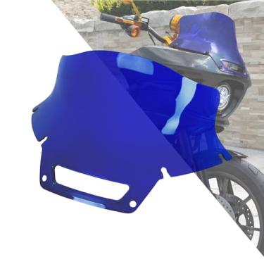 Imagem de HDBUBALUS Defletor de vento de para-brisas de motocicleta adequado para Harley Low Rider ST FXRST 2022-2024 Softail Low Rider EL Diablo FXLRST 2022 (azul)