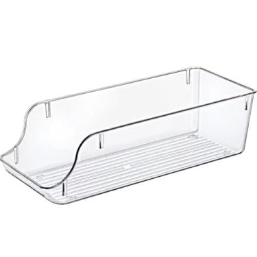 Imagem de Organizador Acrílico Transparente para Geladeira – Kit com 2 Peças | Porta Latas, Frutas e Lanches, Econômico e Durável