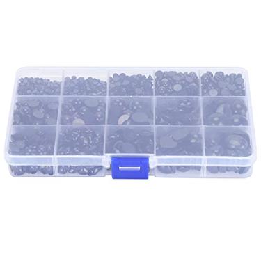 Imagem de QANYEGN Kit de olhos e narizes de segurança de plástico, pacote de olhos e narizes de boneca artesanal, nariz de urso de pelúcia para artesanato, animais de pelúcia de brinquedo de (2575 preto)