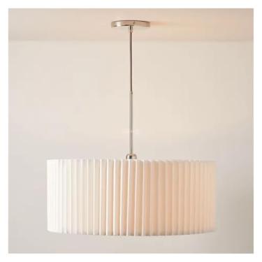 Imagem de Luminária pendente de teto grande, lustre para sala de estar, quarto, mesa de estudo, luminária pendente, lâmpadas de tecido de linho nórdico, lâmpadas de lustre