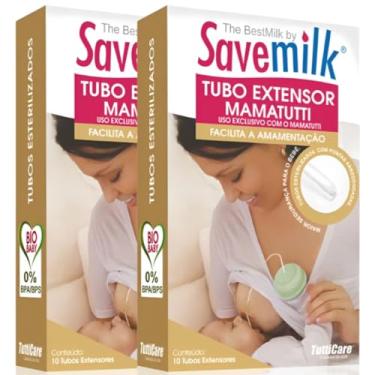 Imagem de KIT C/ 20 Tubos Extensor Tam. 4 SaveMilk - Sonda Refil Mamatutti Relactador - Marca Original Incolor