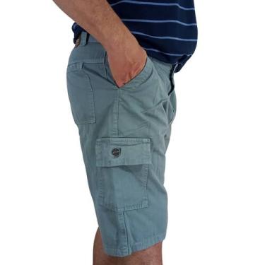Imagem de Bermuda Masculina de Sarja Cargo com Bolsos Laterais Durabilidade e Es