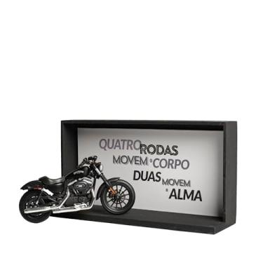 Imagem de Kit Presente Miniatura Moto Harley com Expositor