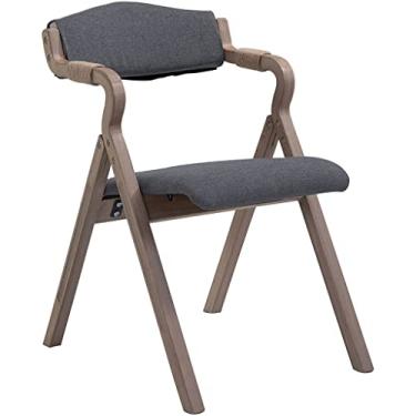 Imagem de Cadeira dobrável ergonômica cadeira de escritório dobrável homestay retro cadeira de jantar dobrável, cadeira de lazer de tecido de café ao ar livre, cadeira dobrável simples de estudo, fácil de