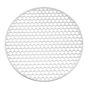 Imagem de PATIKIL Grelha de malha redonda para churrasqueira, 25,4 cm, circular de aço inoxidável, grade de malha para churrasco, furo circular, rede de churrasqueira redonda para acampamento ao ar livre