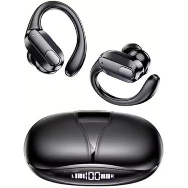 Imagem de Fone de Ouvido XT80 Bluetooth 5.3 TWS Esportivo HiFi Fone Sem Fio com Gancho, Visor LED, Cancelamento de Ruído, IPX5 e Microfone XT80 - Preto