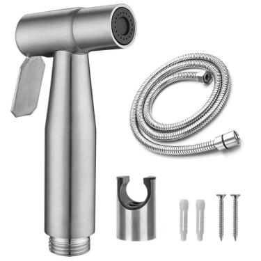 Imagem de Ducha Higienica Chuveirinho Banheiro Box Lavabo Privada Higiene Mangueira Flexivel Casa Apartamento Suporte Resistente