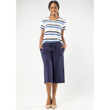Imagem de Calça Pantacourt Pau a Pique Básica Azul Marinho