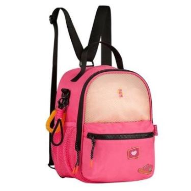Imagem de Bolsa Mini Mochila de Costas em Nylon LULUCA LU2958 Rosa-Unissex