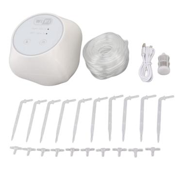 Imagem de Pilipane Kit de irrigação automática por gotejamento habilitado para WLAN para cuidados com plantas de jardim sem esforço, sistema de irrigação inteligente