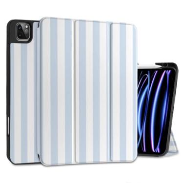 Imagem de DONGKE Capa para iPad Pro de 12,9 polegadas, 6ª geração 2022, suporte de lápis embutido + suporte de três dobras + despertar/hibernar automático + capa protetora para iPad Pro 12,9 5ª/4ª/3ª geração