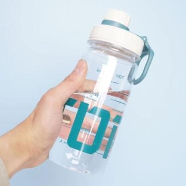 Imagem de Garrafa de bebida de estilo simples para acampamento copo espacial de alta aparência fitness copo de bebida direto portátil para (branco-600 ml)