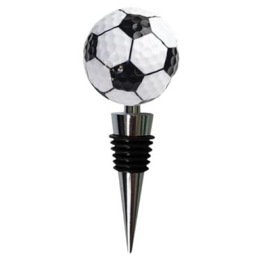 Imagem de FytStycale Rolha de Vinho em Formato de Bola Esportiva, Rolha para Garrafa de Bebida, Decoração, Presente Criativo para Apreciadores de Vinho, Reutilizável para, Futebol
