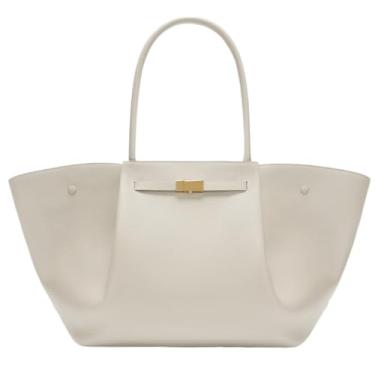 Imagem de Bolsa tote Wings High-end grande capacidade elegante durável bolsa de mão espaçosa para mulheres elegante Carryall com interior espaçoso, Branco