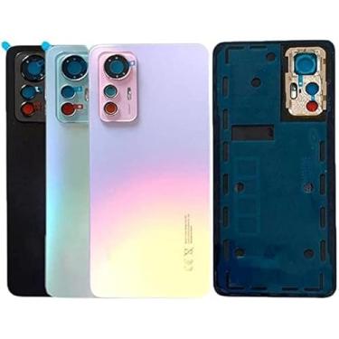 Imagem de SHOWGOOD Capa traseira de bateria para Xiaomi Mi12 Lite para Xiaomi Mi 12 Lite de vidro temperado de substituição (rosa)