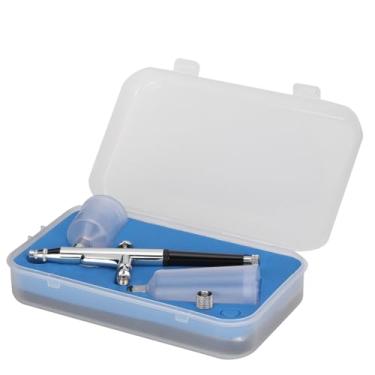 Imagem de QANYEGN Conjunto de aerógrafo multiuso, kits de aerógrafo de alimentação por gravidade de ação dupla, aerógrafo spray de gatilho para decoração de bolo, pintura artística