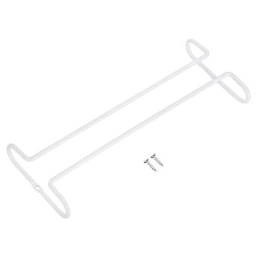 Imagem de Suporte para copo de vinho embaixo do armário, 1 peça de taças de 25 cm, suporte para pendurar copo de vinho de aço inoxidável, organizador de copos de vinho, cabide de armazenamento para coluna de