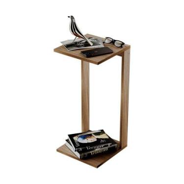 Imagem de Mesa De Cabeceira Pequena 30x30x65cm Freijó Quarto Sala - Mercado das 