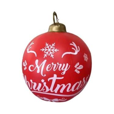 Imagem de Bola Inflável de Natal Gigante (60cm) - Decoração para Árvore de Natal