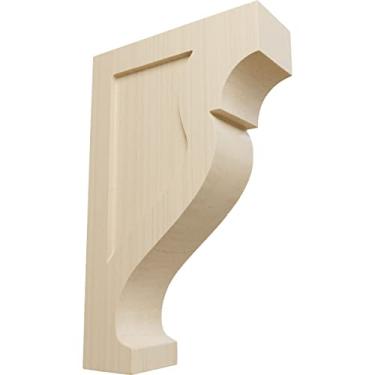 Imagem de Ekena Millwork Corbelha de madeira CORW02X05X08RKRW, 3,8 cm L x 12,7 cm P x 20,3 cm A, madeira emborrachada