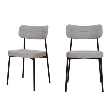 Imagem de Cadeira Mynna Fixa C/4 Pes 525 X 470 X 790 Mm C/2 Un. Corriente Cinza Claro Corriente Cinza Claro