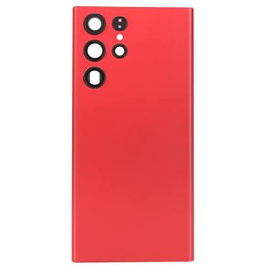 Imagem de Acouto Substituição da Tampa Traseira de Vidro para S22 Ultra 5G S908 | Kit Completo Com Lente de Câmera e Adesivo (Vermelho)