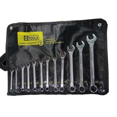 Imagem de Jogo De Chave Combinada 6 A 22mm (12 Peças) Cromo Vanádio - Dtools