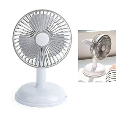 Imagem de Zerodis Fã de Torre de Ventilador Elétrico Pequeno fã de Mesa de Mesa para Sala de Aula de Escritório Em Casa Simples Carregando Little Com Capa Removível Ideal para Uso Com Vintage Pequena (Azul