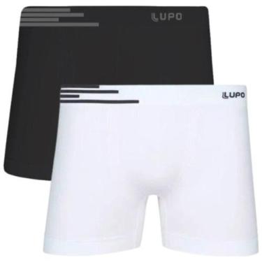 Imagem de Kit 2 Cuecas Boxer Masculina Lupo Microfibra Seamless Dry Sem Costura 