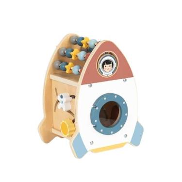 Imagem de Brinquedo Madeira Educativo Foguete De Atividades Tooktoy - Tooky toy