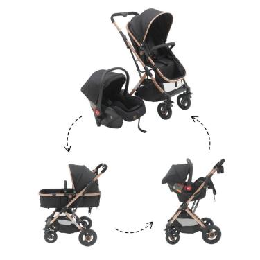 Imagem de Carrinho c/Bebê Conforto Reversível Elysian Maxi Baby