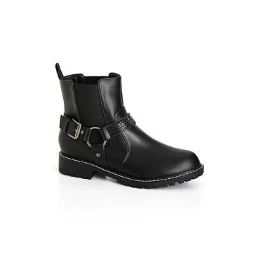 Imagem de City Chic Botas femininas de cano curto - Sloane, Preto, 13 Wide