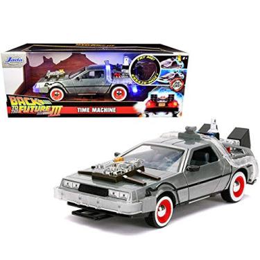 Imagem de Delorean - Time Machine c/ Luz - Back to the Future III - Hollywood Rides - 1/24 - Jada