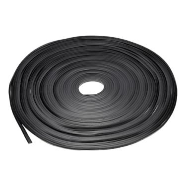 Imagem de YOKIVE Acabamento de borda de canal U de borracha, tira de vedação de porta em forma de U, ajuste de borda de 9/81.3 cm | Protetor de borda de metal ótimo para portas de carros, chapa metálica (preta
